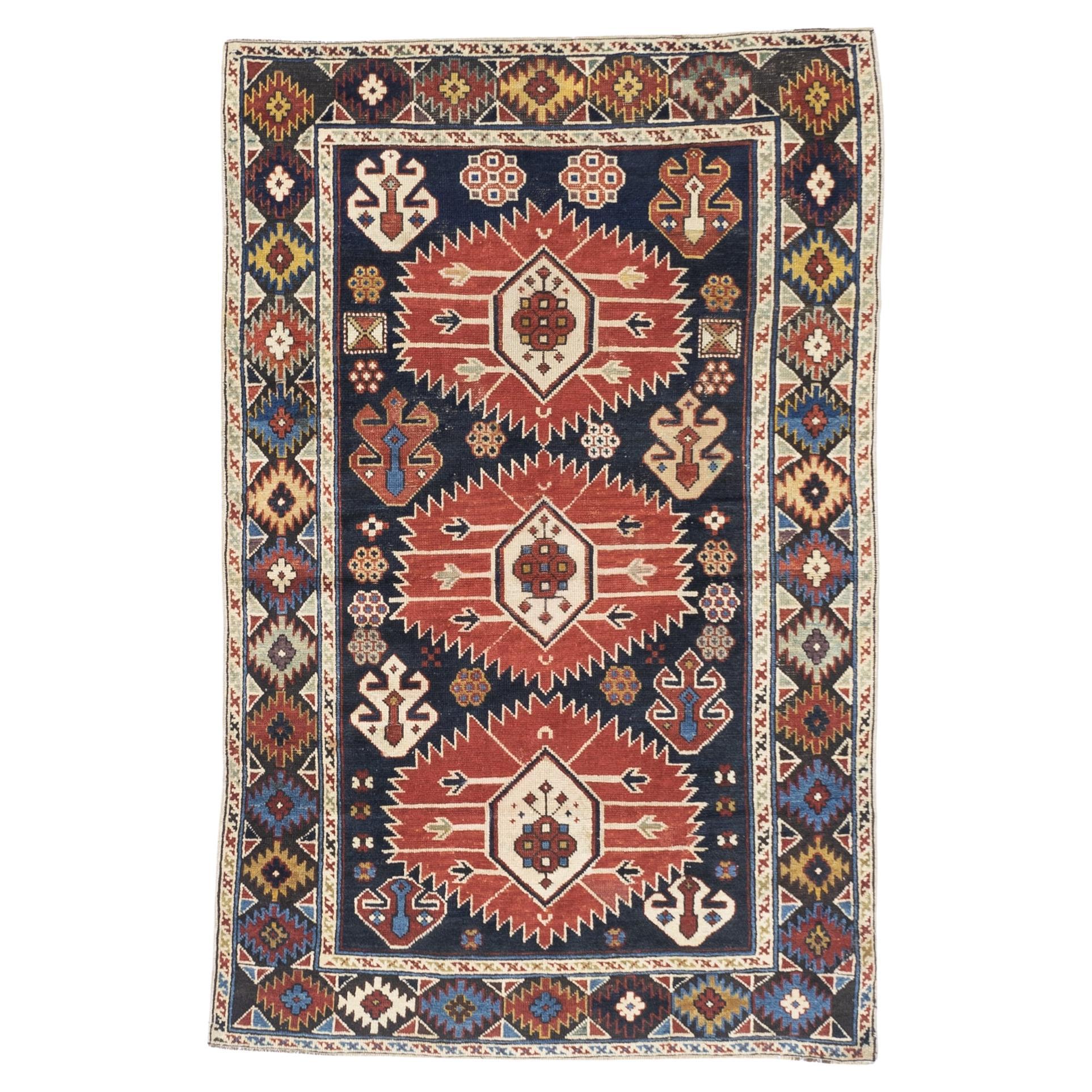 Antique Akstafa Rug 3’7" x 5’7"