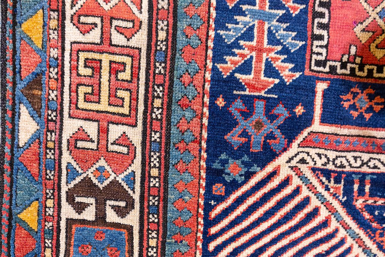 Hand-Knotted Antique Akstafa Rug For Sale