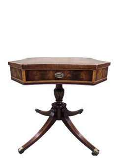 Antique A.L. Stein Chicago Mahogany Duncan Phyfe Style Lamp Table