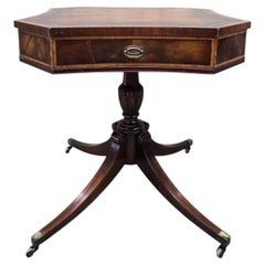 Antique A.L. Stein Chicago Mahogany Duncan Phyfe Style Lamp Table