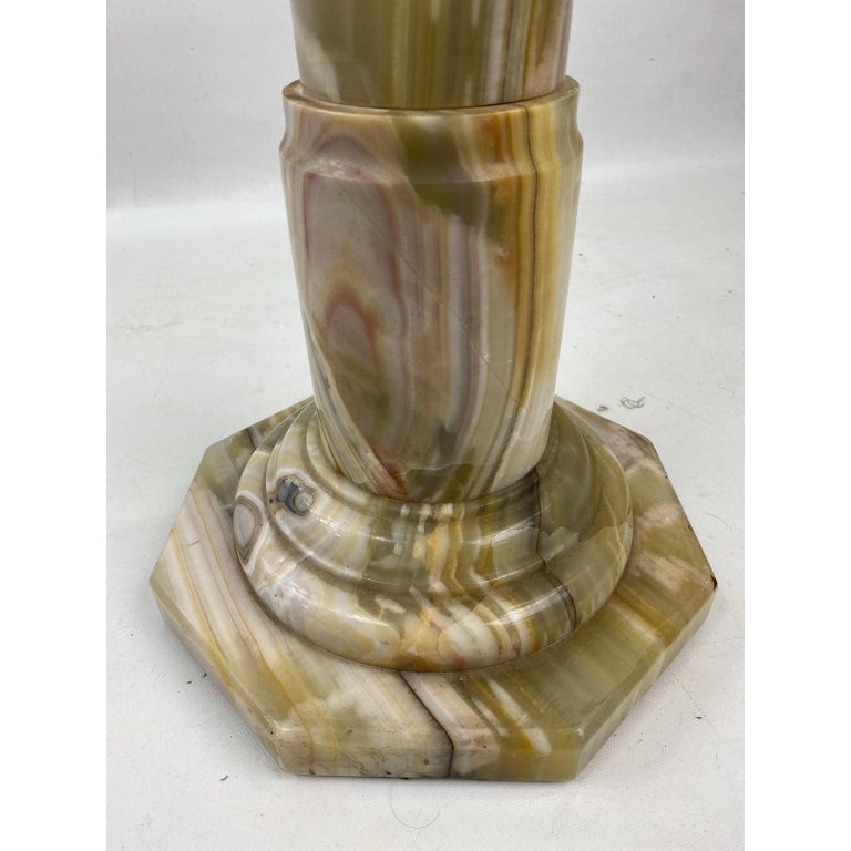 Antique Alabaster Columnar or Pedestal Stand, Circa 1900 at 1stDibs