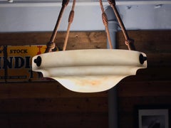 Antique Alabaster Plafonnier Chandelier