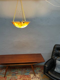 Antique Alabaster Plafonnier Chandelier