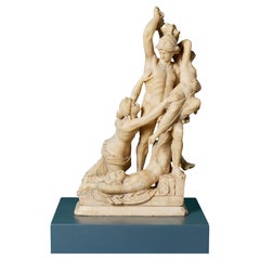 Antique Alabaster Sculpture of Mythological Scene