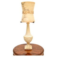 Antique Alabaster Table Lamp