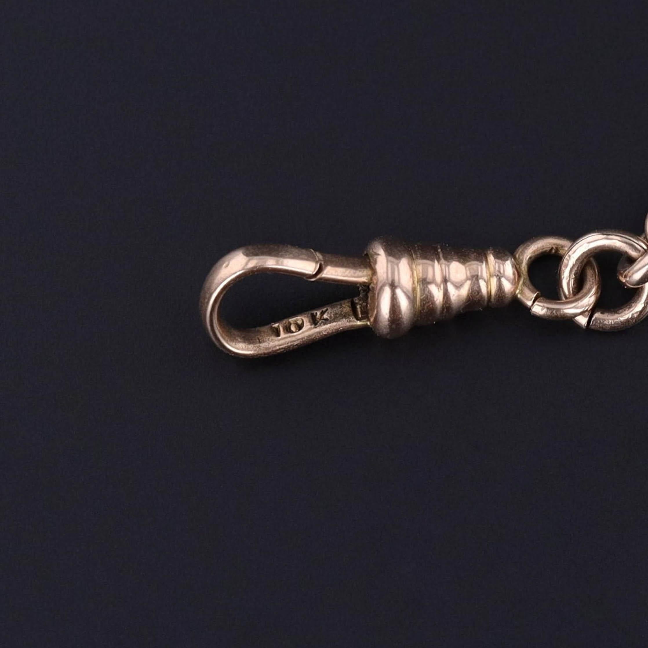 Victorian Antique Albert Watch Chain of 9ct Gold For Sale