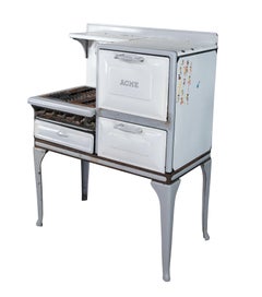 Antique Alcazar Range & Heater Co Acme Enameled Porcelain Gas Kitchen Stove