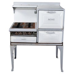 Antique Alcazar Range & Heater Co Acme Enameled Porcelain Gas Kitchen Stove