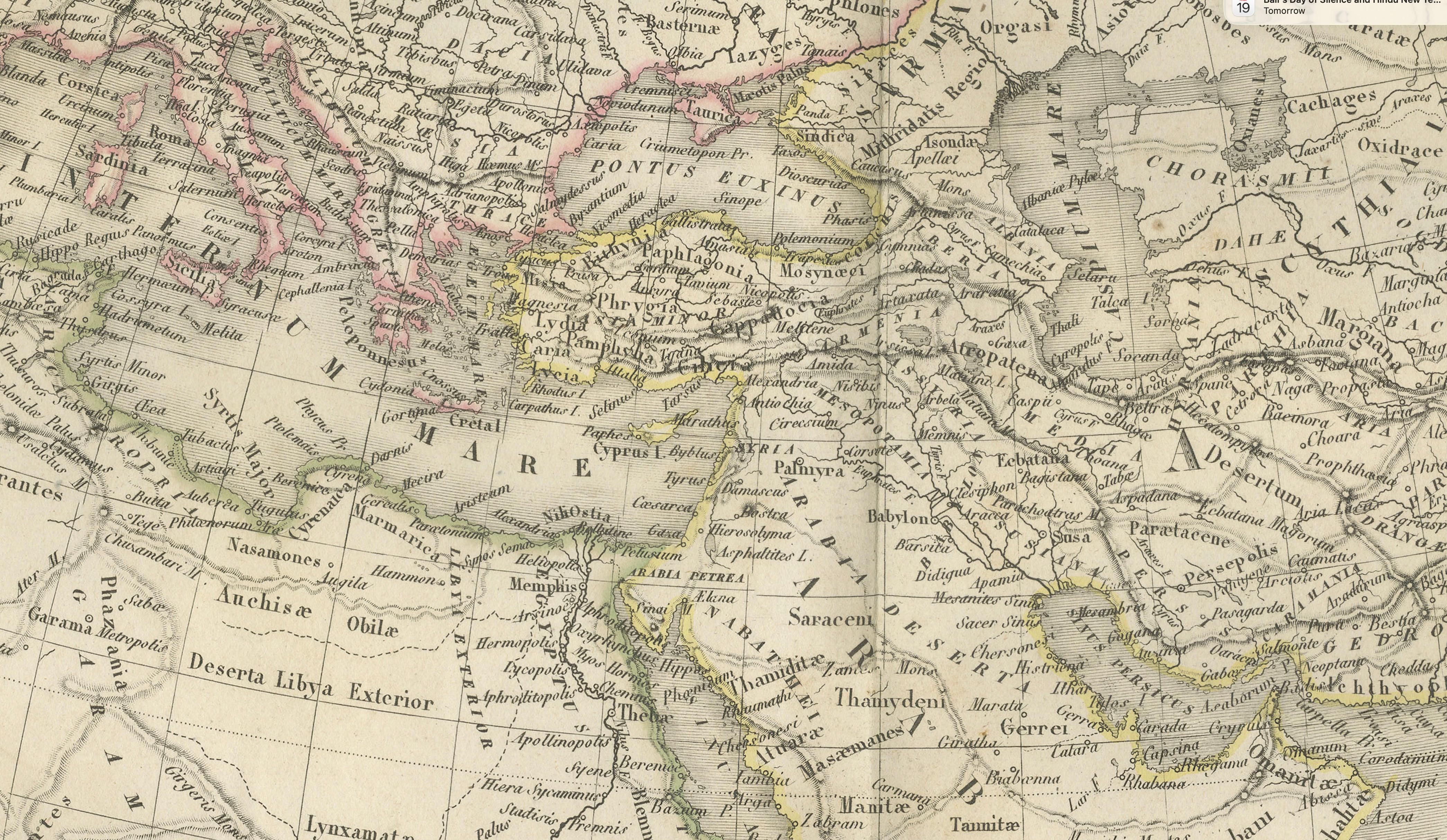 Antique Alexander the Great Map, Persia India Asia, French Atlas 1838
