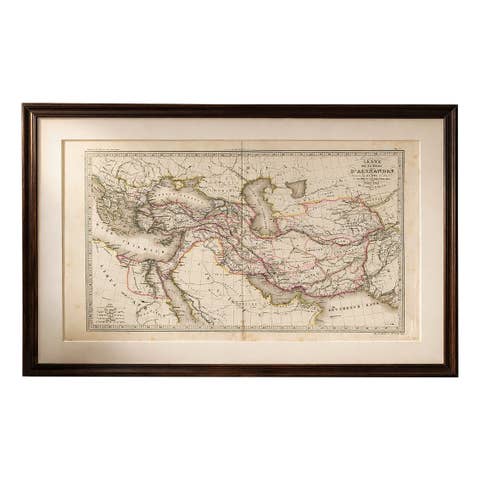 Antique Alexander the Great Map, Persia India Asia, French Atlas 1838