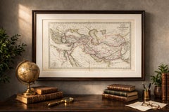 Antique Alexander the Great Map, Persia India Asia, French Atlas 1838