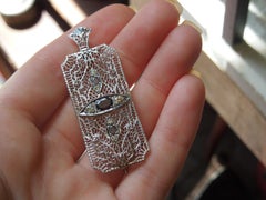 Antique Alexandrite Bar Pin Pendant