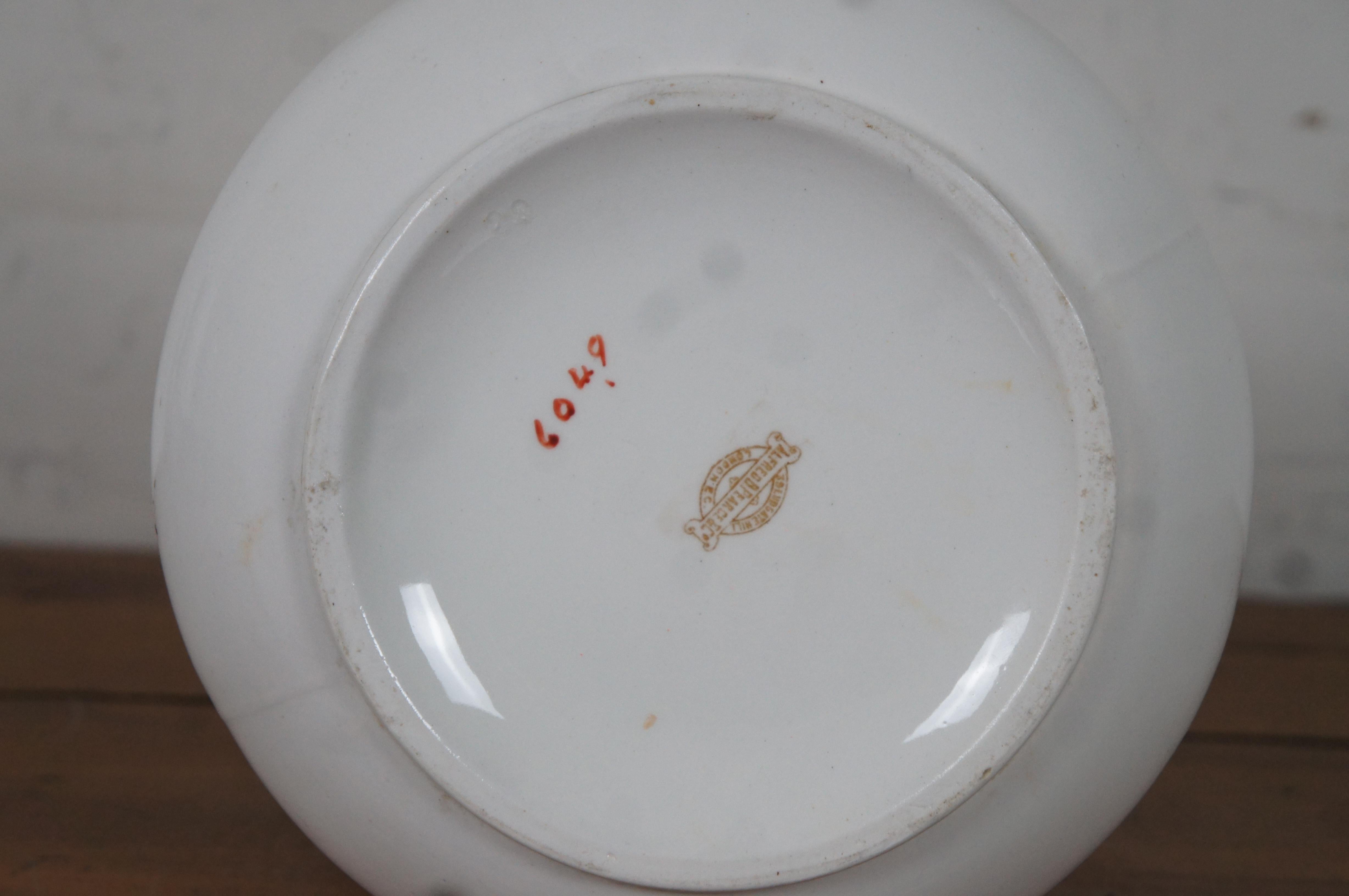 Antique Alfred B Pearce Porcelain Rose Pitcher Ewer Wash Basin Bowl London 17