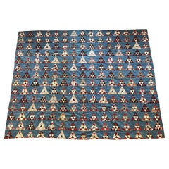 Quilt antique en coton Mosaic Triangle / Half-Square Triangle Circa 1900-1940