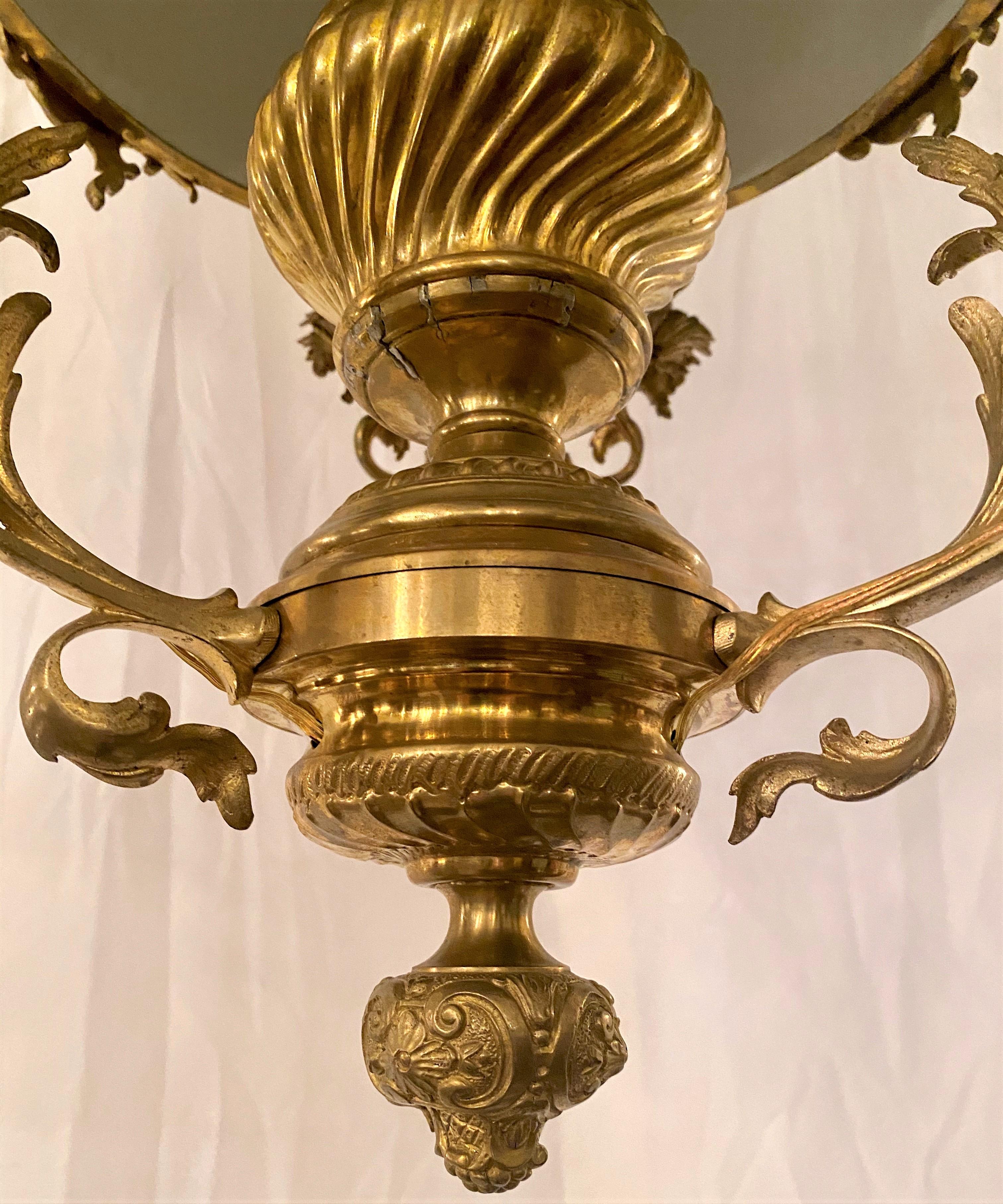 Antique All Original 19th Century Brass Suspension Oil Lantern, circa 1910 2