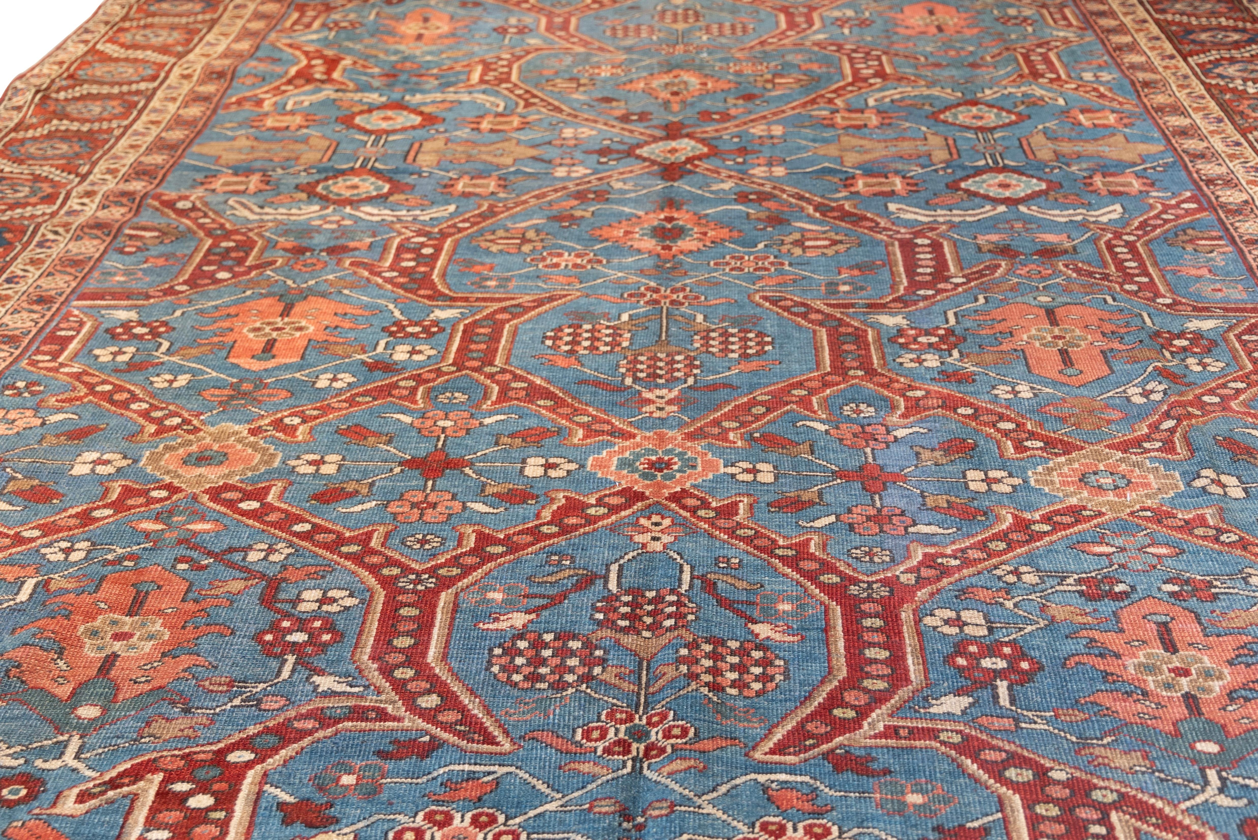Heriz Serapi Antique all over design Heriz tribal rug For Sale