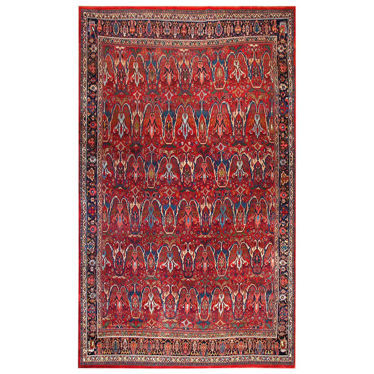 Early 20th Century Persian Bijar Garrus Carpet ( 12'4" x 18'3" - 375 x 556 ) For Sale