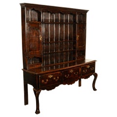 Antique All Period Georgian Queen Anne Carved Oak Welsh Dresser Plate Rack 1750