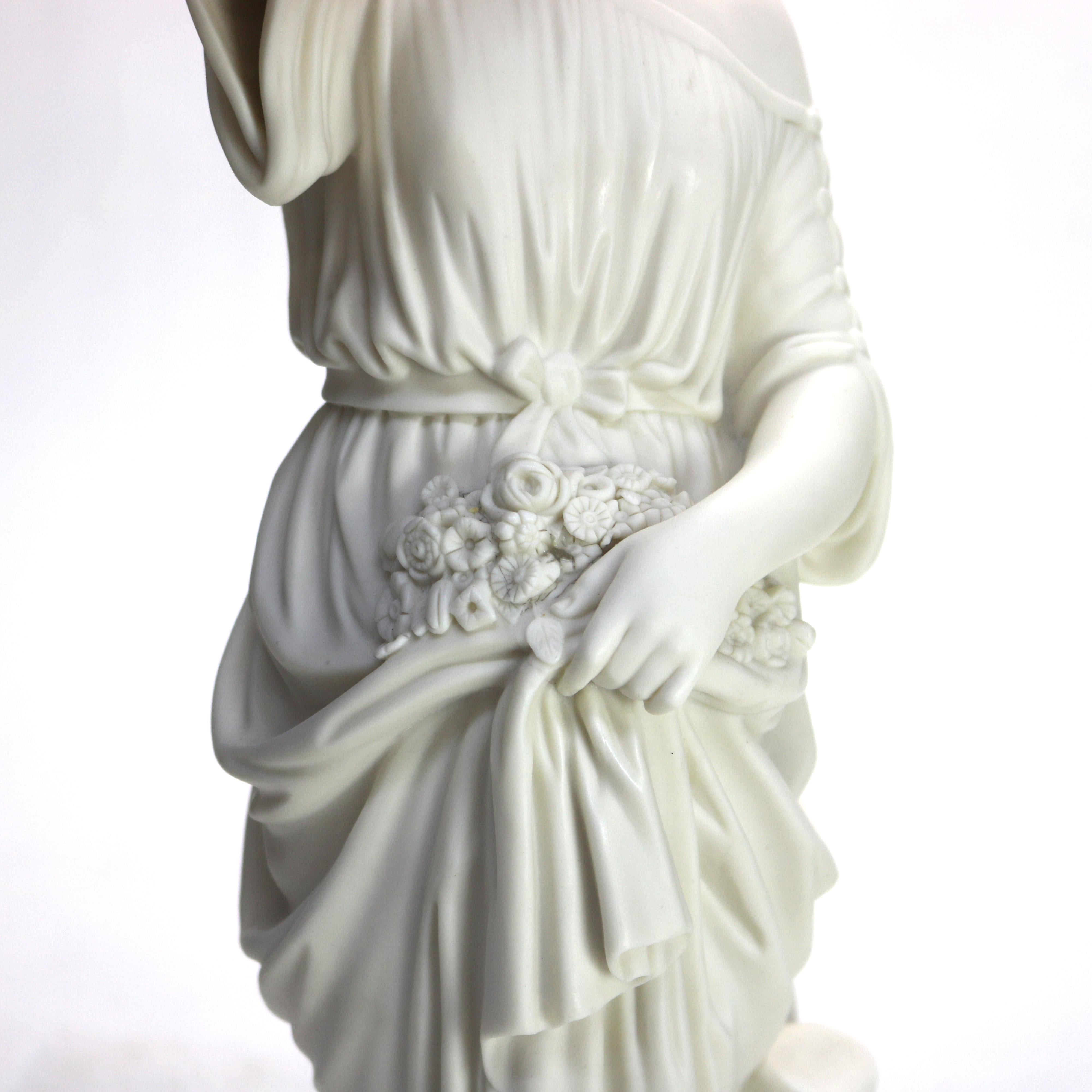 Ancienne sculpture allégorique Parian Bisque Figure Sunshine signée par W. Brodi en vente 1
