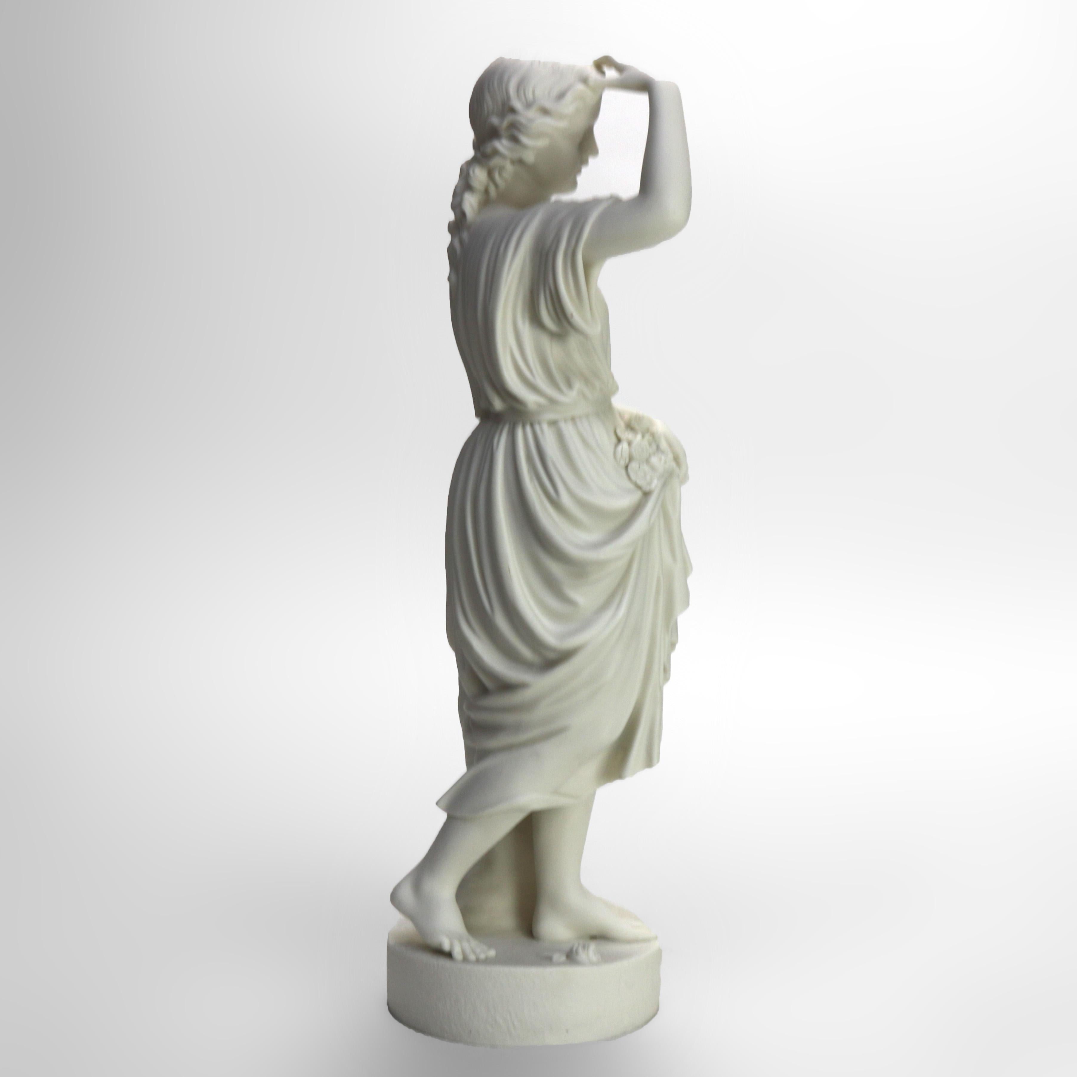 Ancienne sculpture allégorique Parian Bisque Figure Sunshine signée par W. Brodi en vente 3
