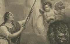 Antique Allegorical Print Celebrating King Willem I of the Netherlands, 1815