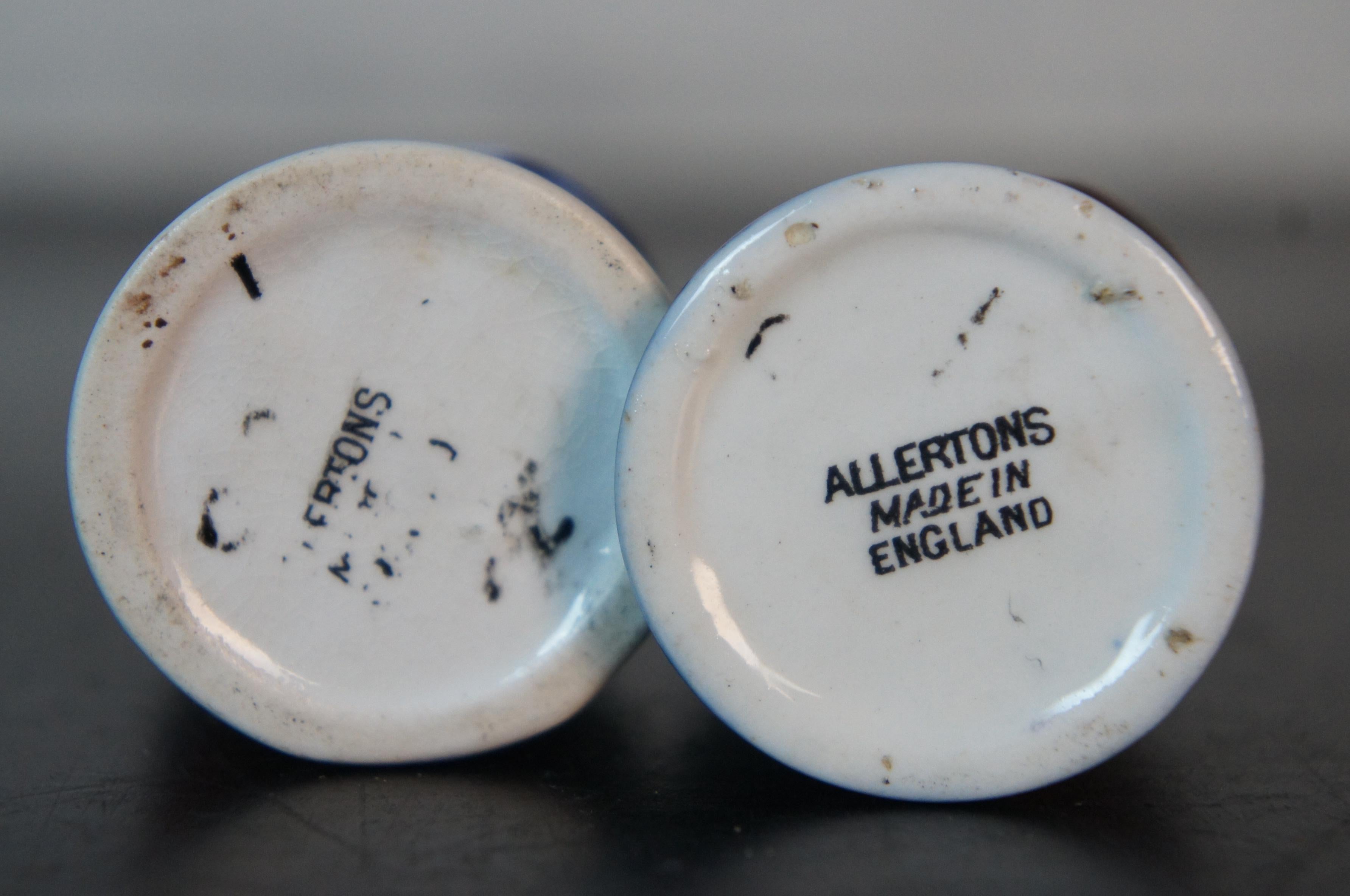 Antique Allertons English Toby John Bull Staffordshire Salt & Pepper Shakers 1