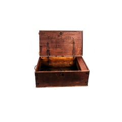 Antique Allmoge Chest from Sweden 1839 in Pine