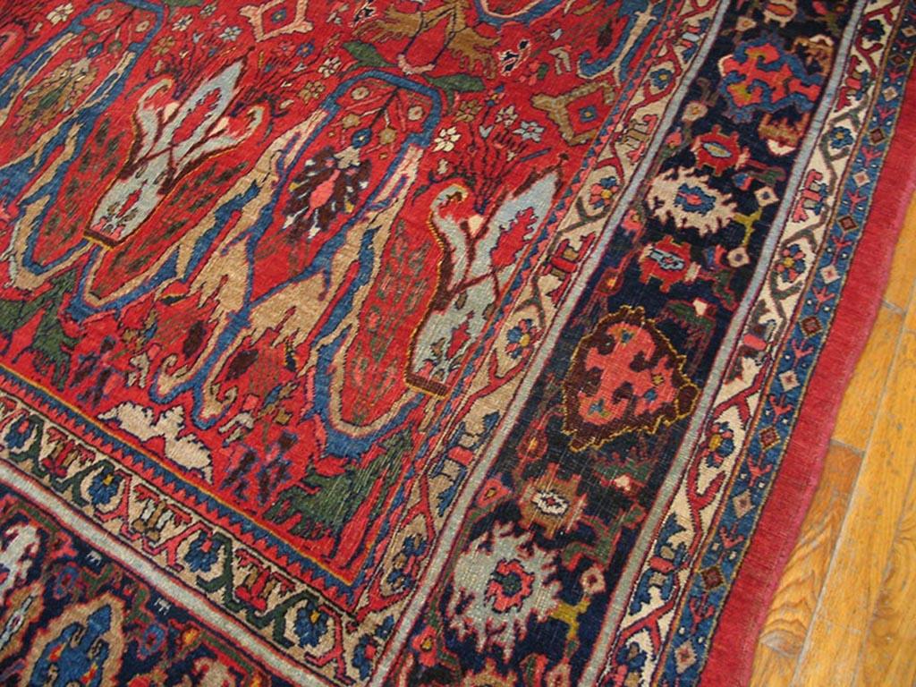 Early 20th Century Persian Bijar Garrus Carpet ( 12'4