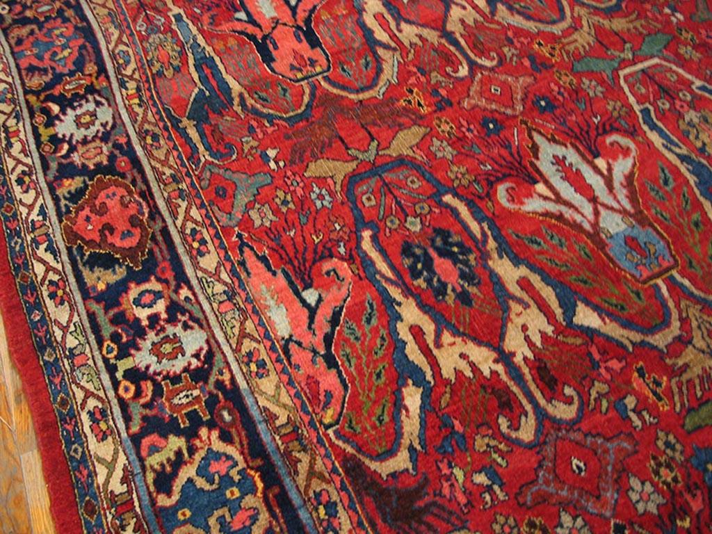 Early 20th Century Persian Bijar Garrus Carpet ( 12'4