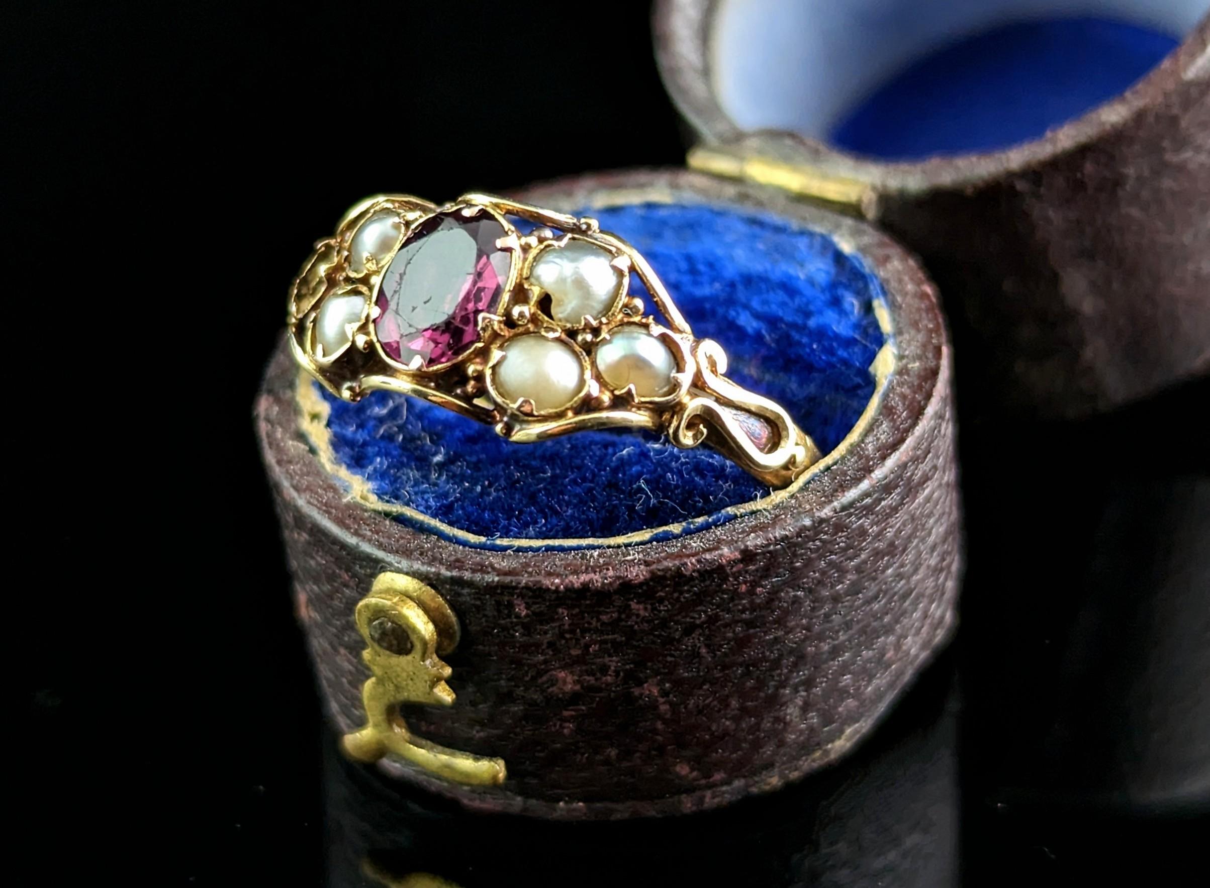 antique almandine garnet engagement rings