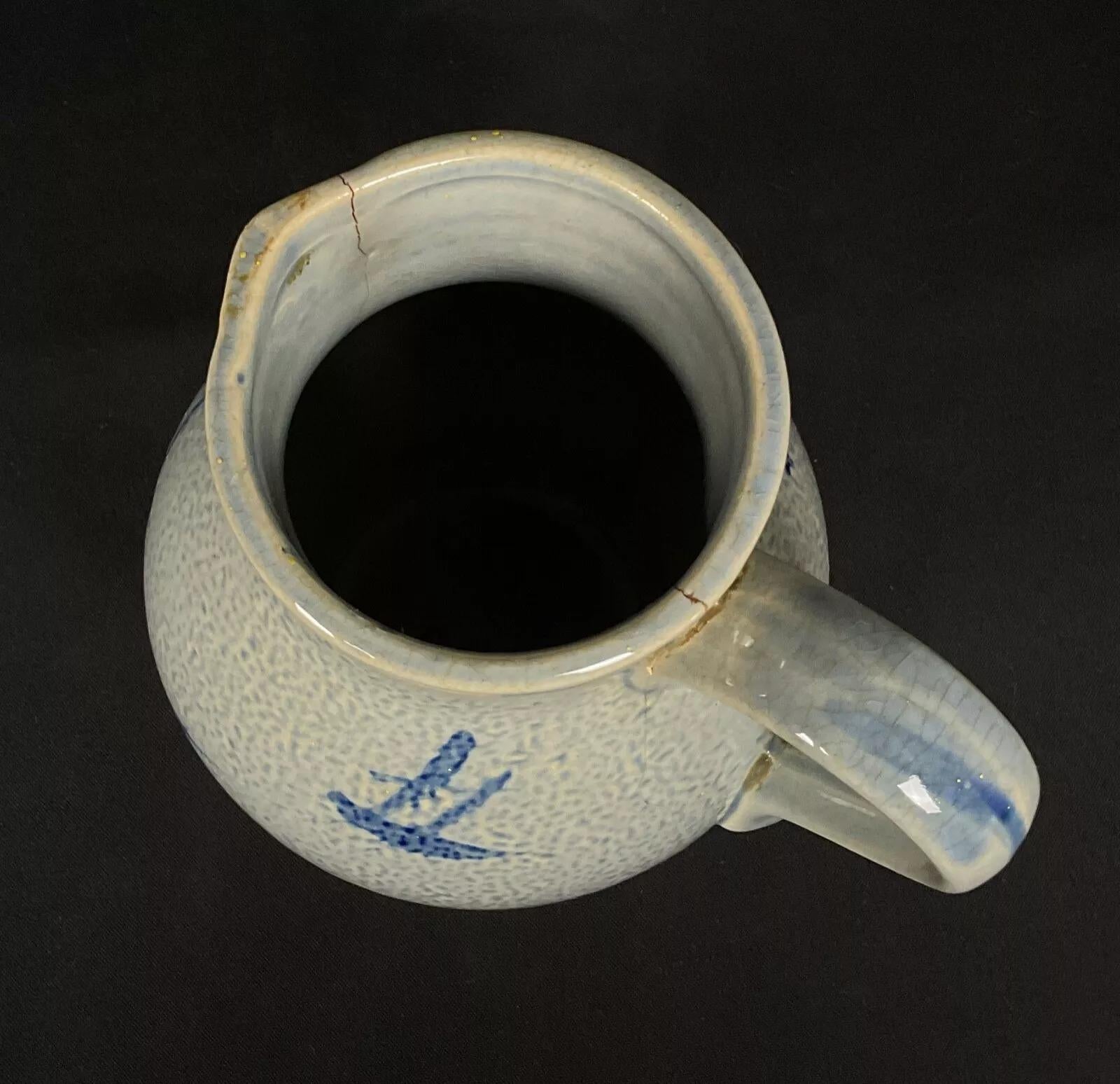 Antica brocca in gres d'Alsazia, XX secolo, 19 cm - 2Y537 in vendita 7