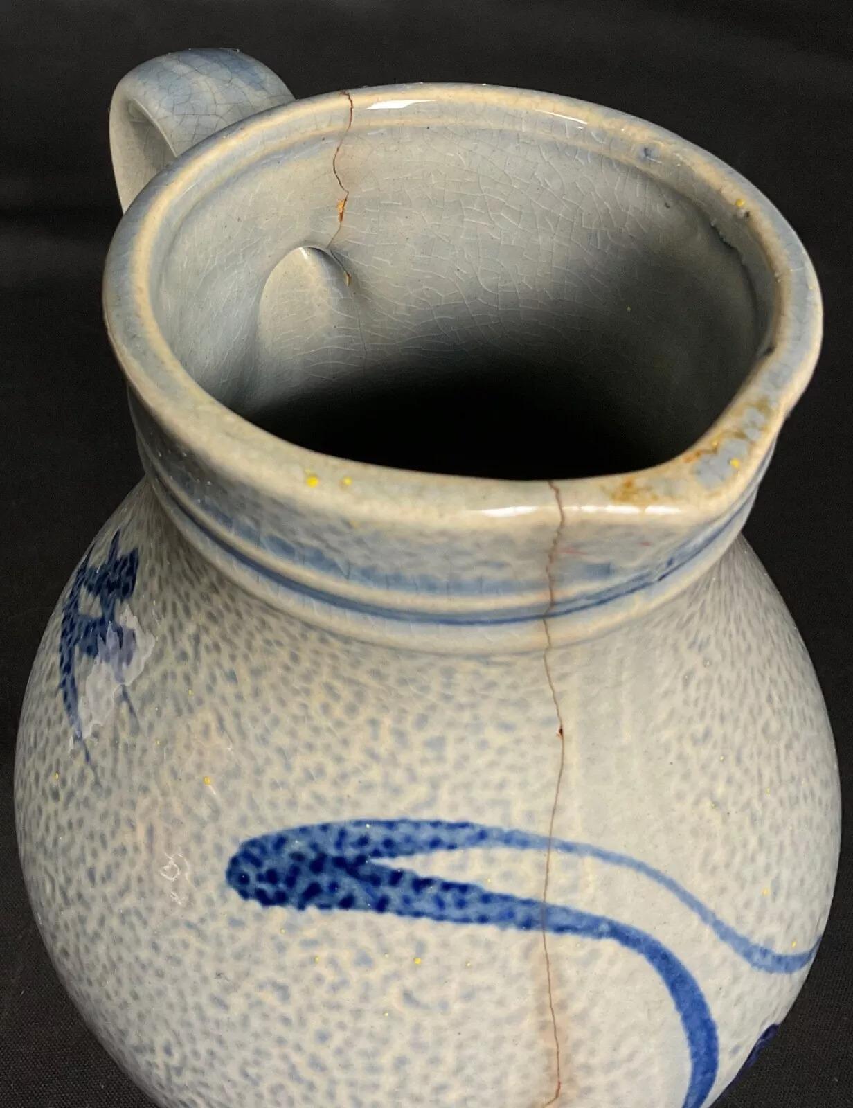 Antica brocca in gres d'Alsazia, XX secolo, 19 cm - 2Y537 in vendita 2