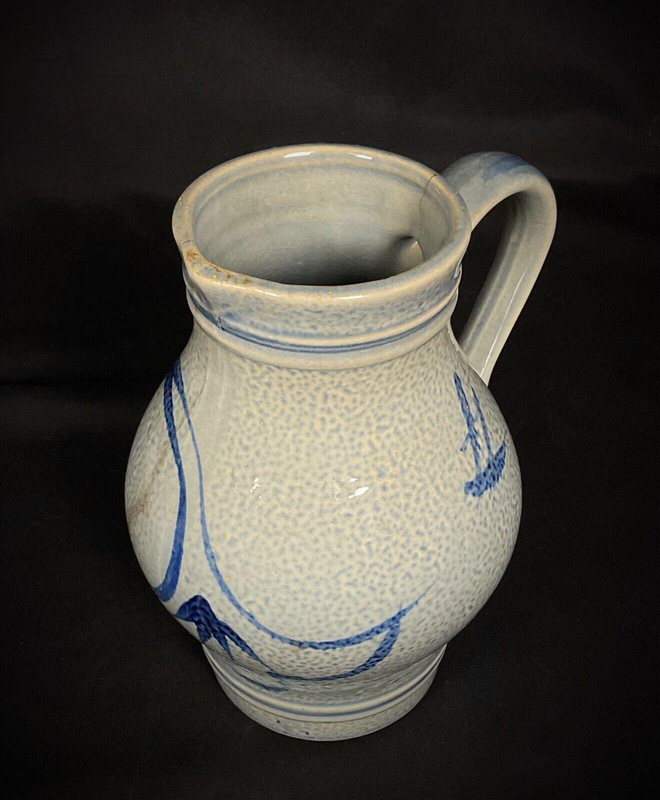 Antica brocca in gres d'Alsazia, XX secolo, 19 cm - 2Y537 in vendita 3