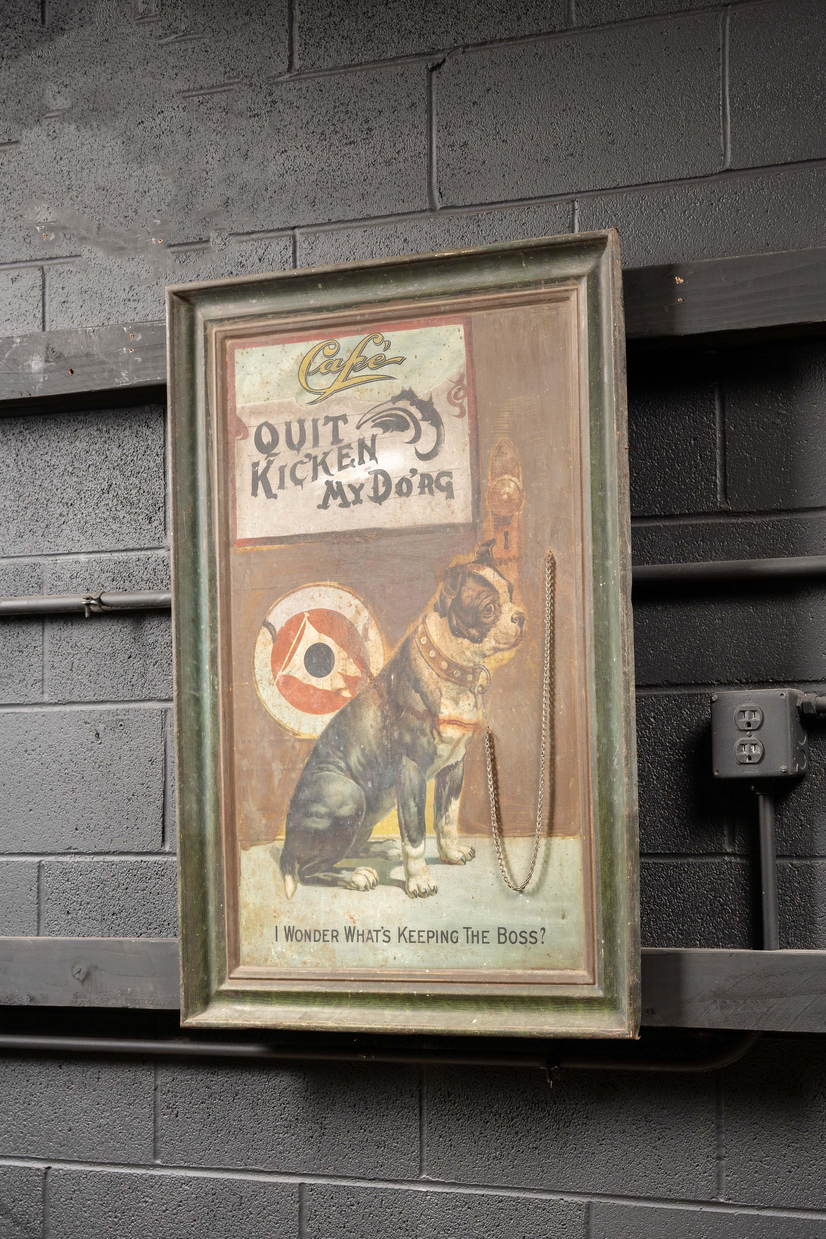 English Antique Altered El Bart Gin Self-Framed Tin Litho Advertising Sign For Sale