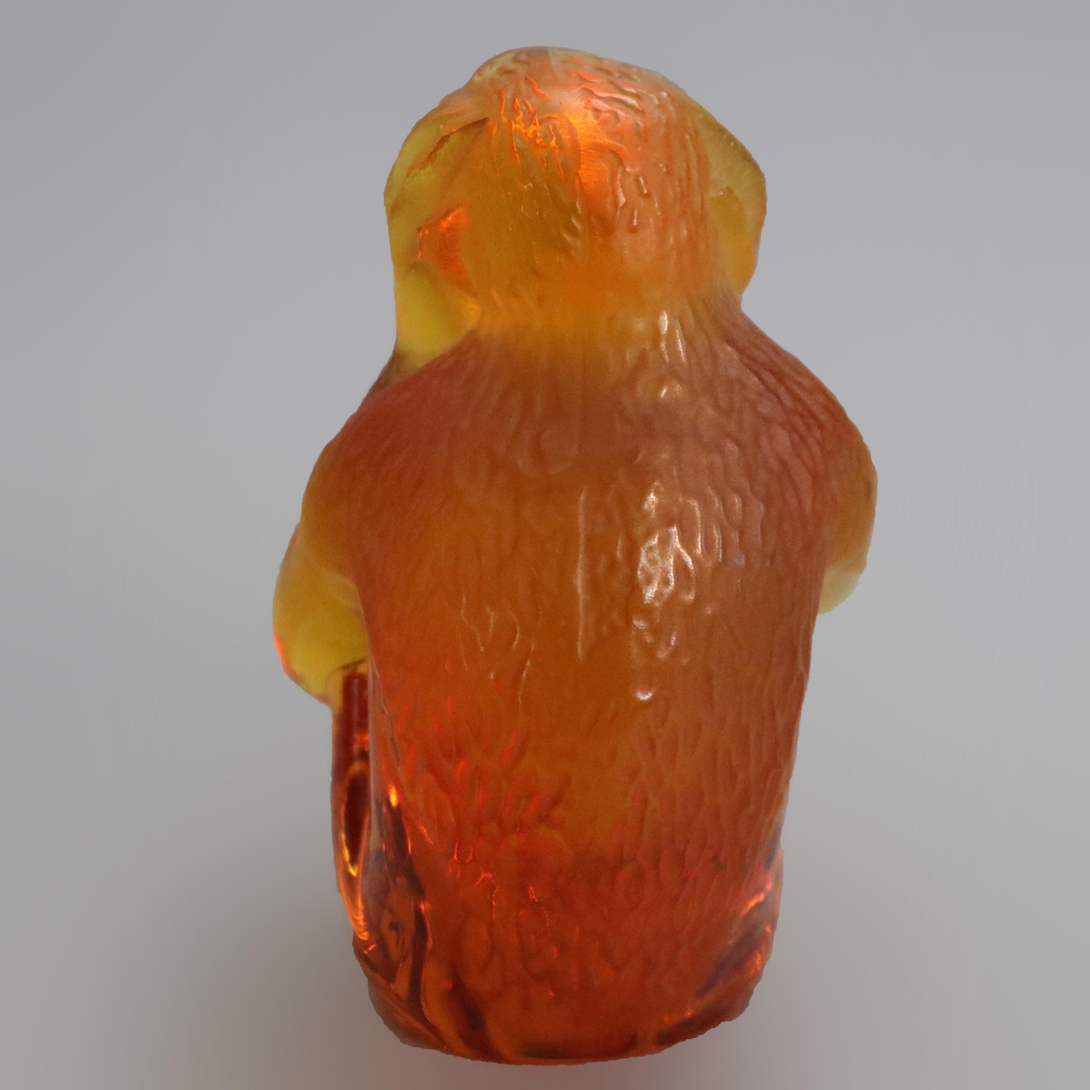 crystal monkey figurine