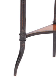 Antique Amboyna and Ebonized Corner Table, circa 1880