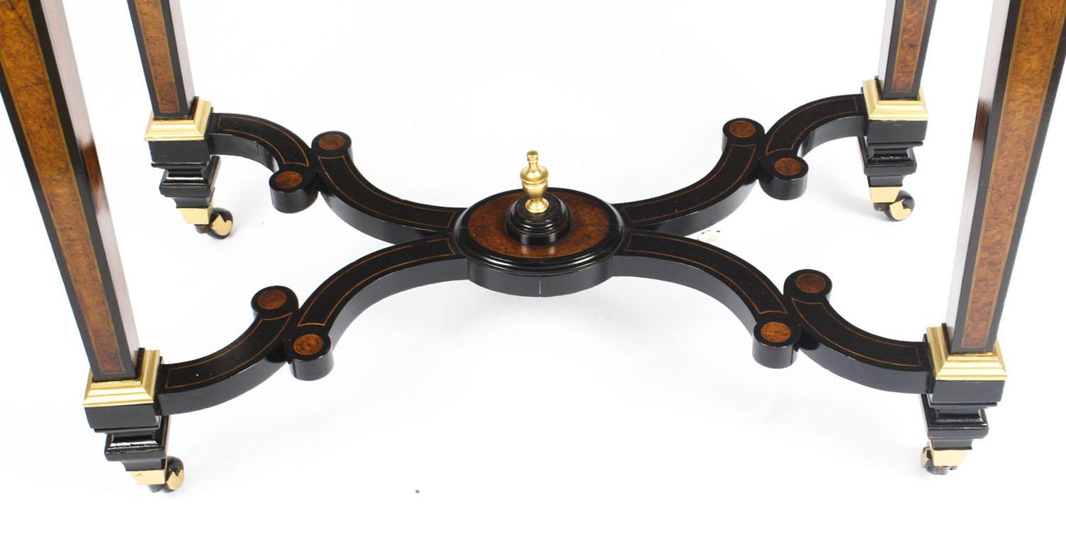 Antique Amboyna and Ebonized Card Table, 19th Century 8