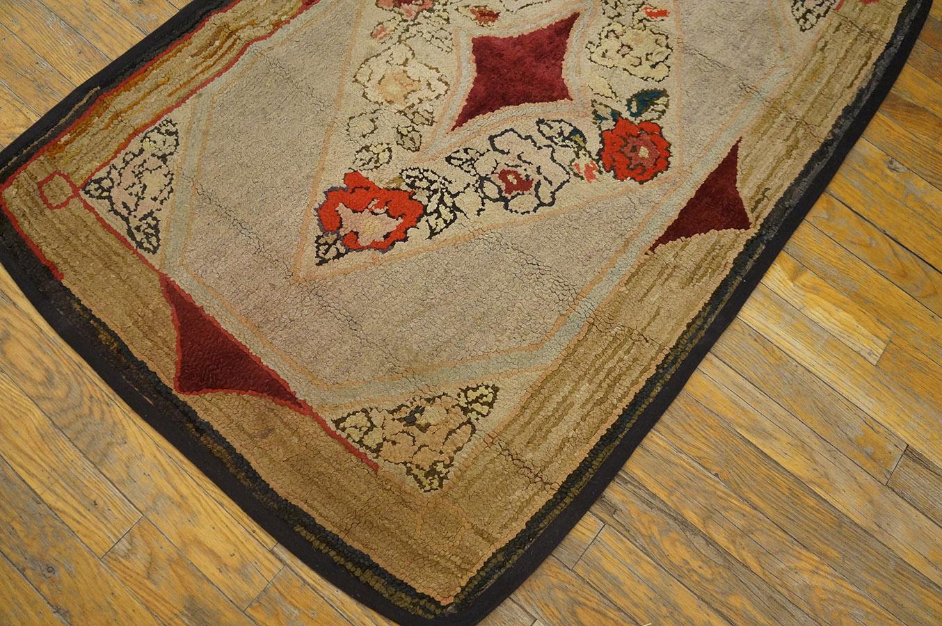 Tissé à la main Tapis américain ancien à capuche 2'8