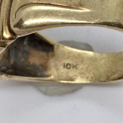 Antique American 10K GOLD SIgnet RIng 5.6 Gram Size 11 Engraved JGH