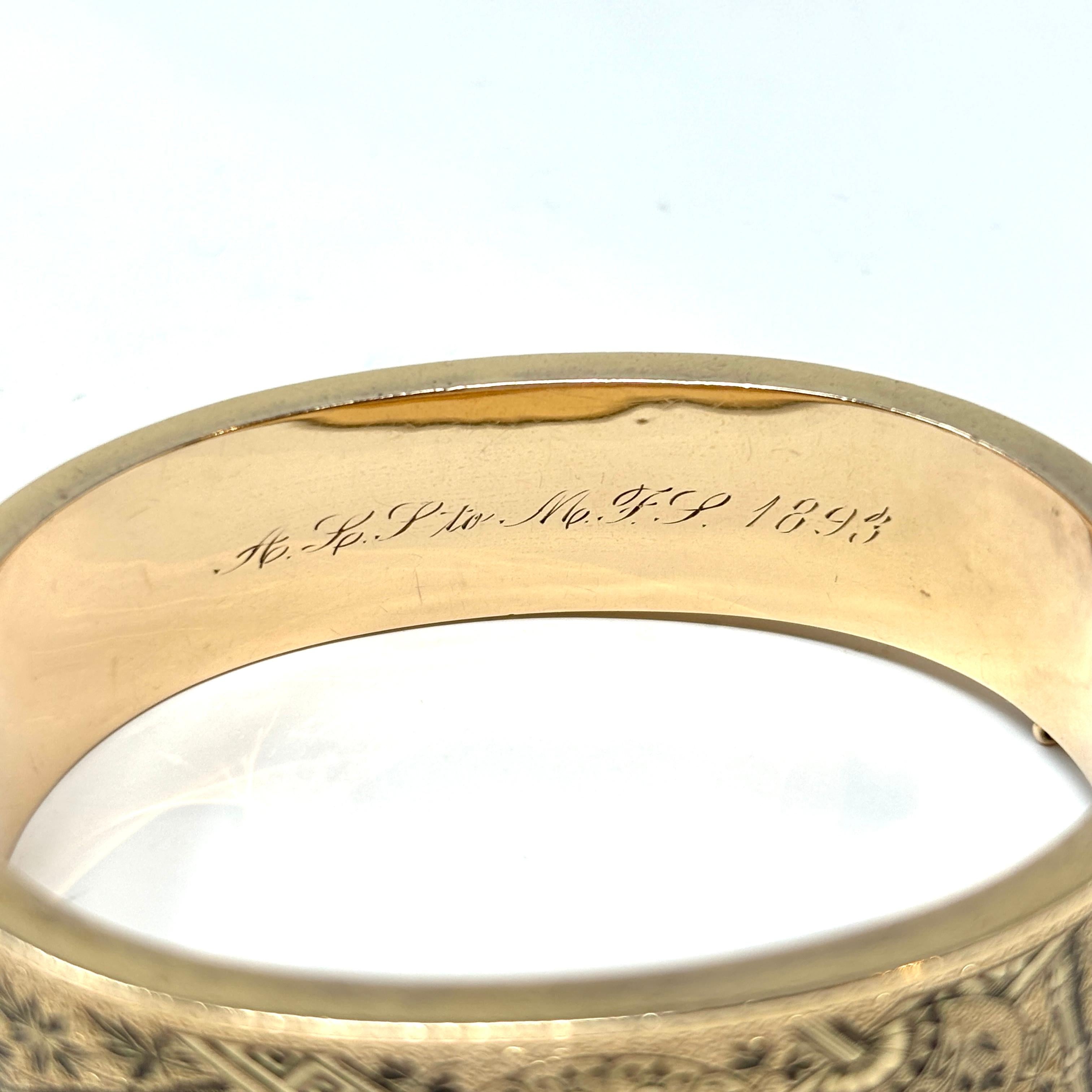Antike amerikanische 14K Gold und Emaille 