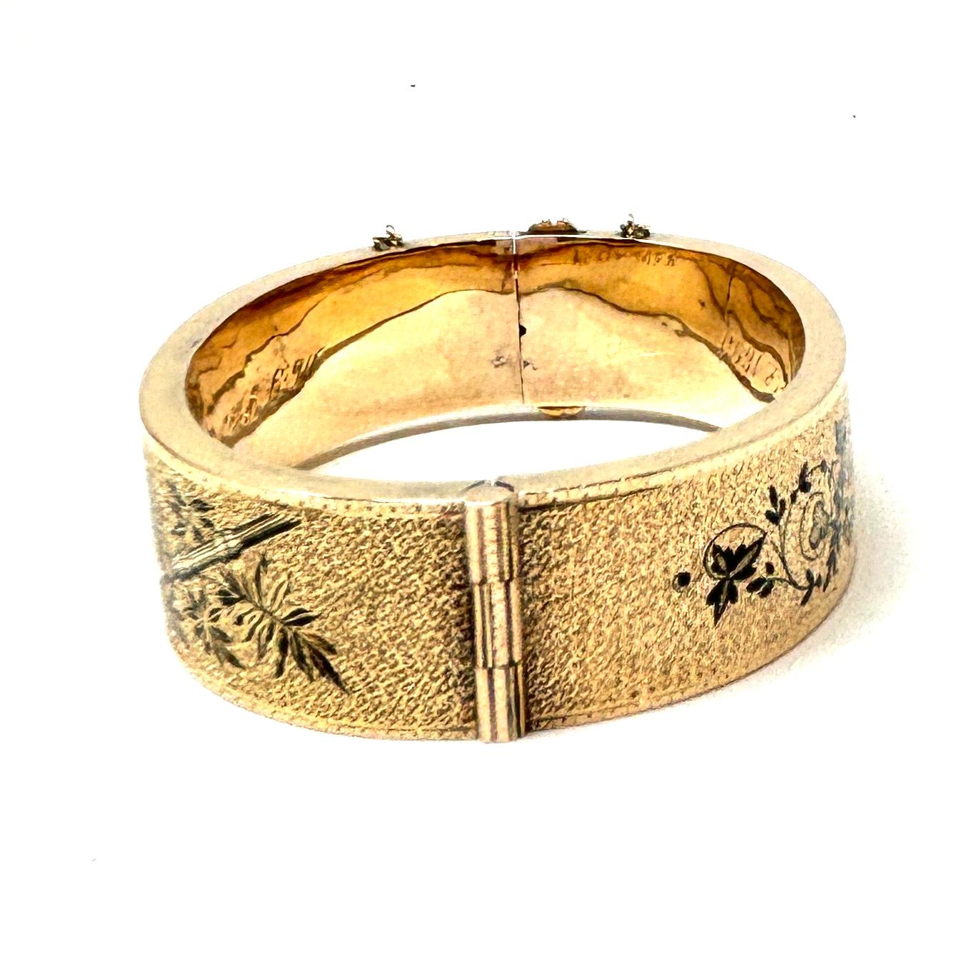Antike amerikanische 14K Gold und Emaille 
