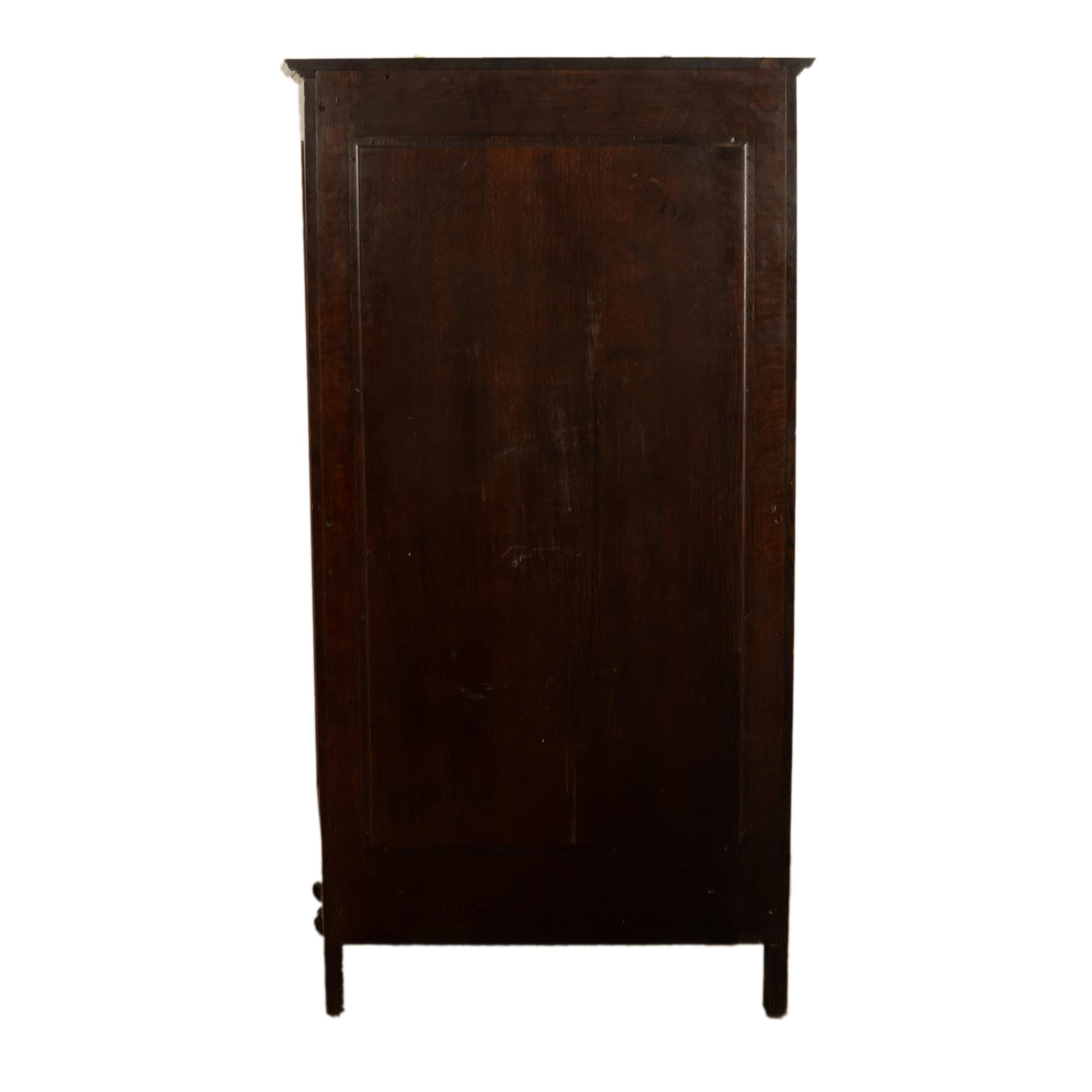 Antique American 19th Century Oak Barley Twist Display Case China Cabinet Hutch 10