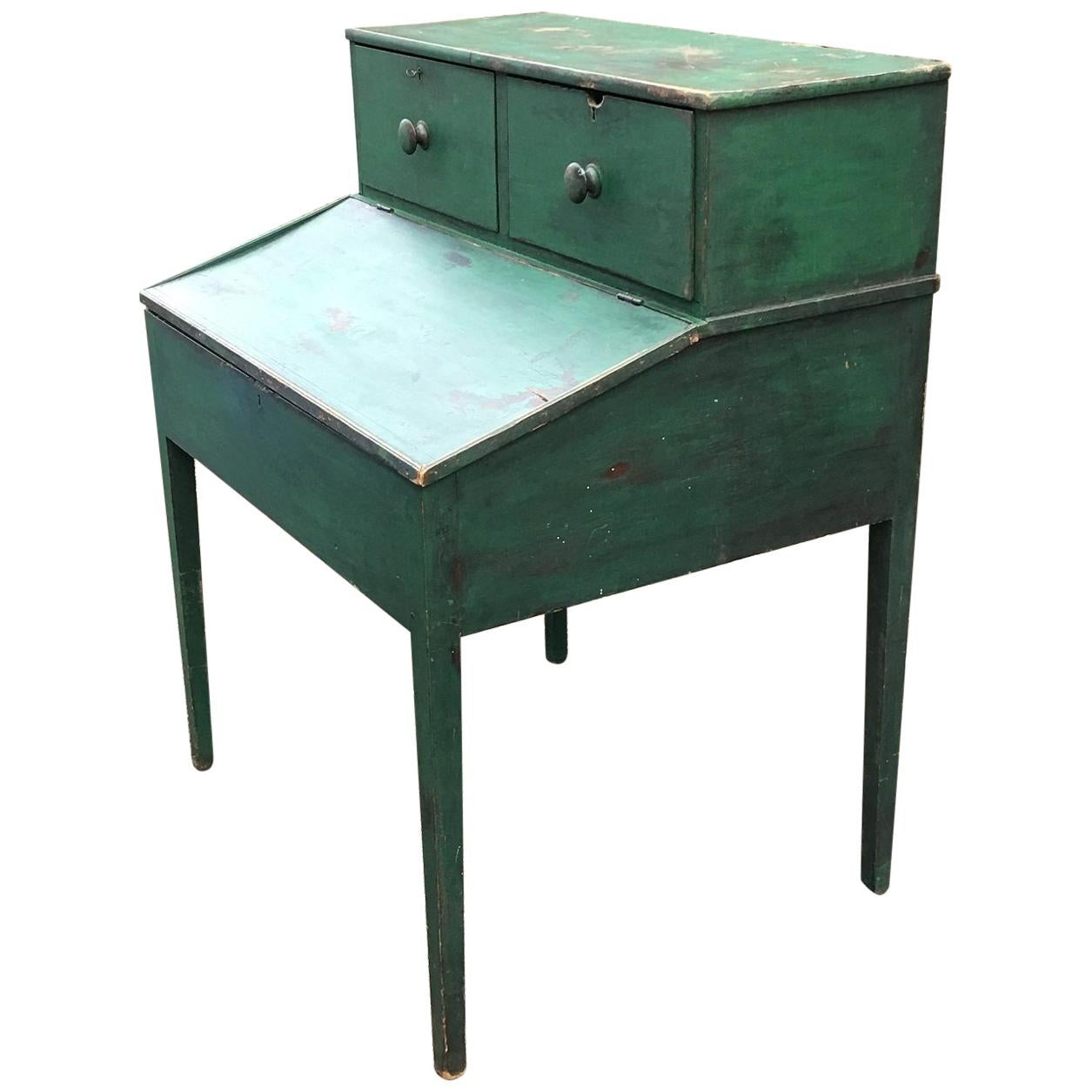 Antique American 19th Century Painted Clerks Plantation Desk