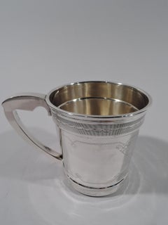 Antique American Aesthetic Coin Silver Baby Cup by Chicago Maker