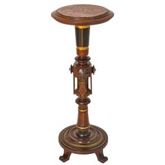 Antiker amerikanischer Blumenständer mit vergoldetem Sockel, Herter Bros, Ästhetizismus, 1875