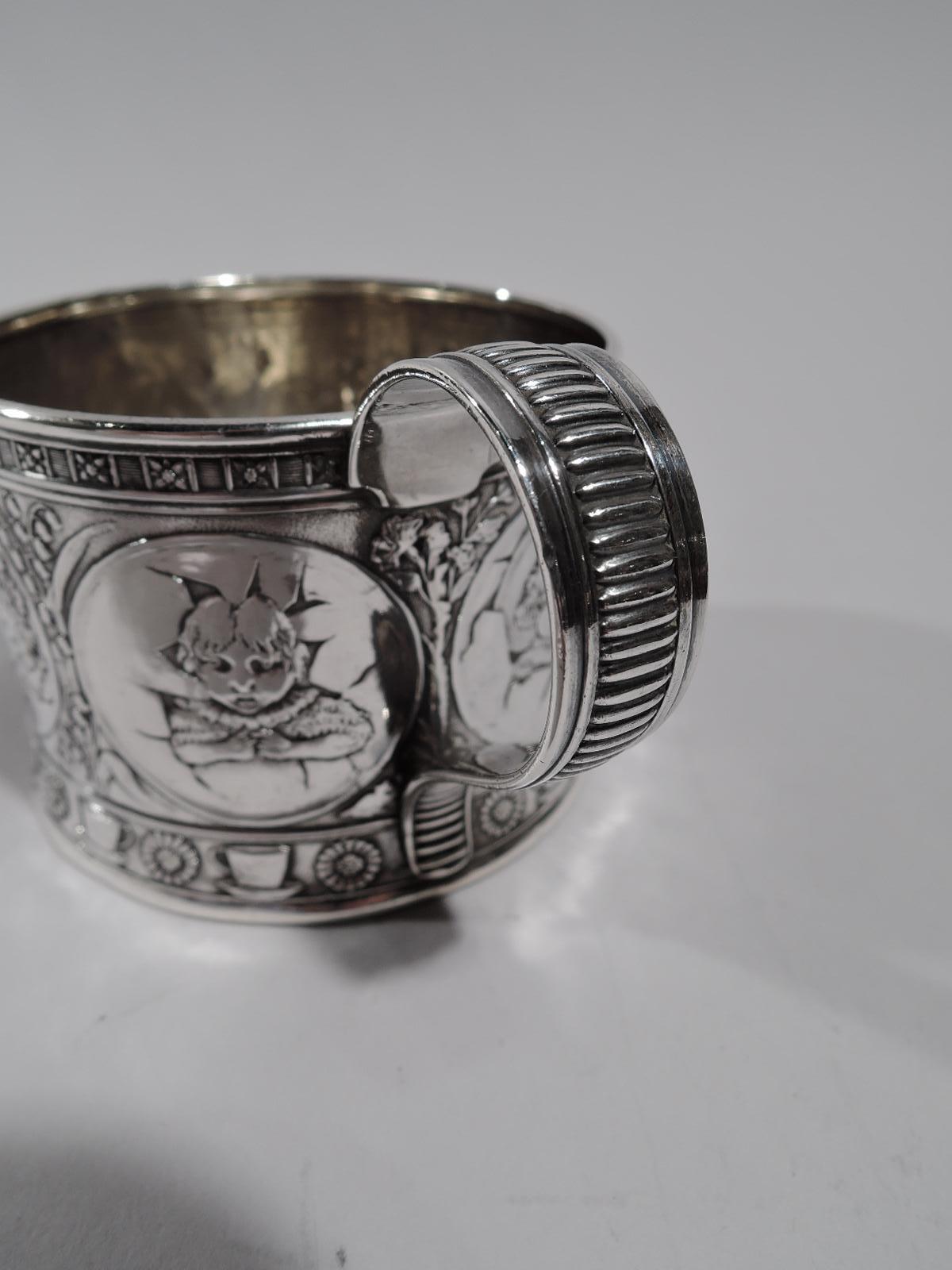 Antike amerikanische Ästhetik-Babybecher aus Sterlingsilber von Gorham im Zustand „Hervorragend“ in New York, NY