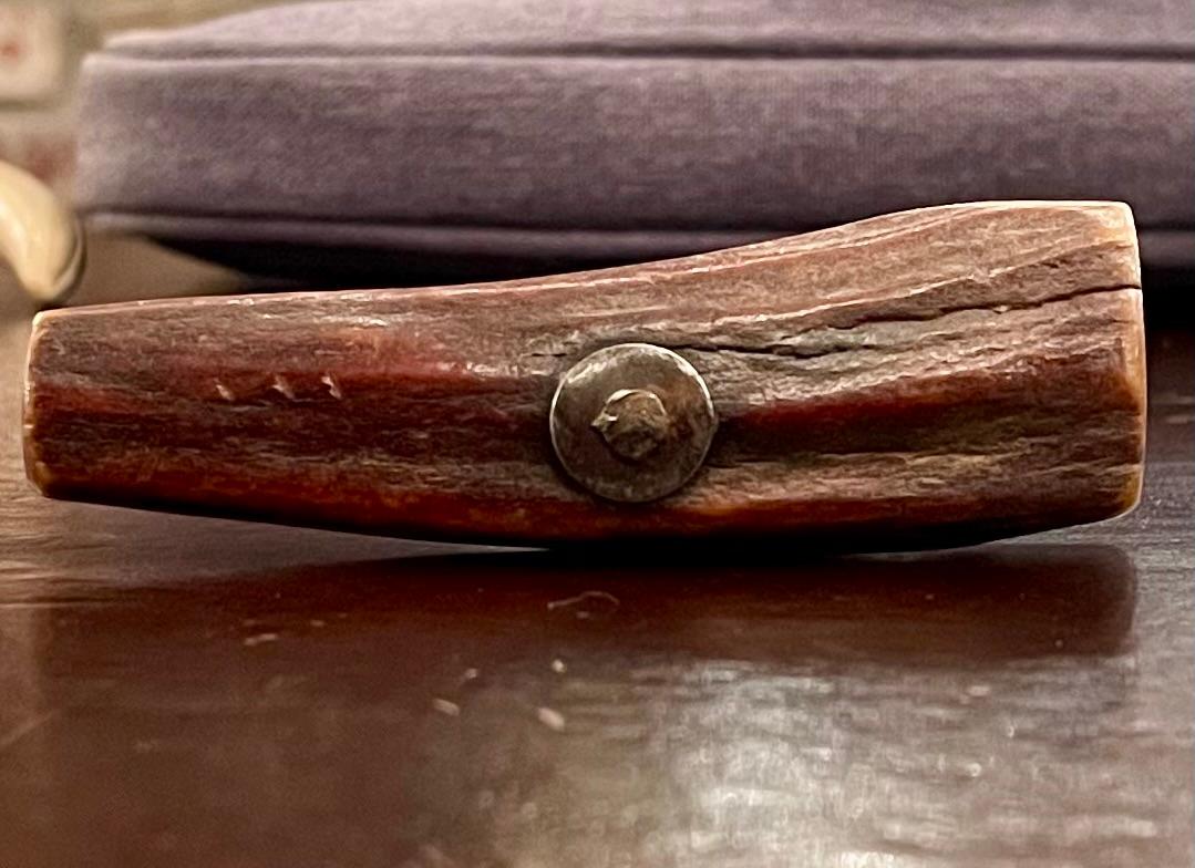 20th Century Antique American Antler Mounted Corkscrew, Circa 1900