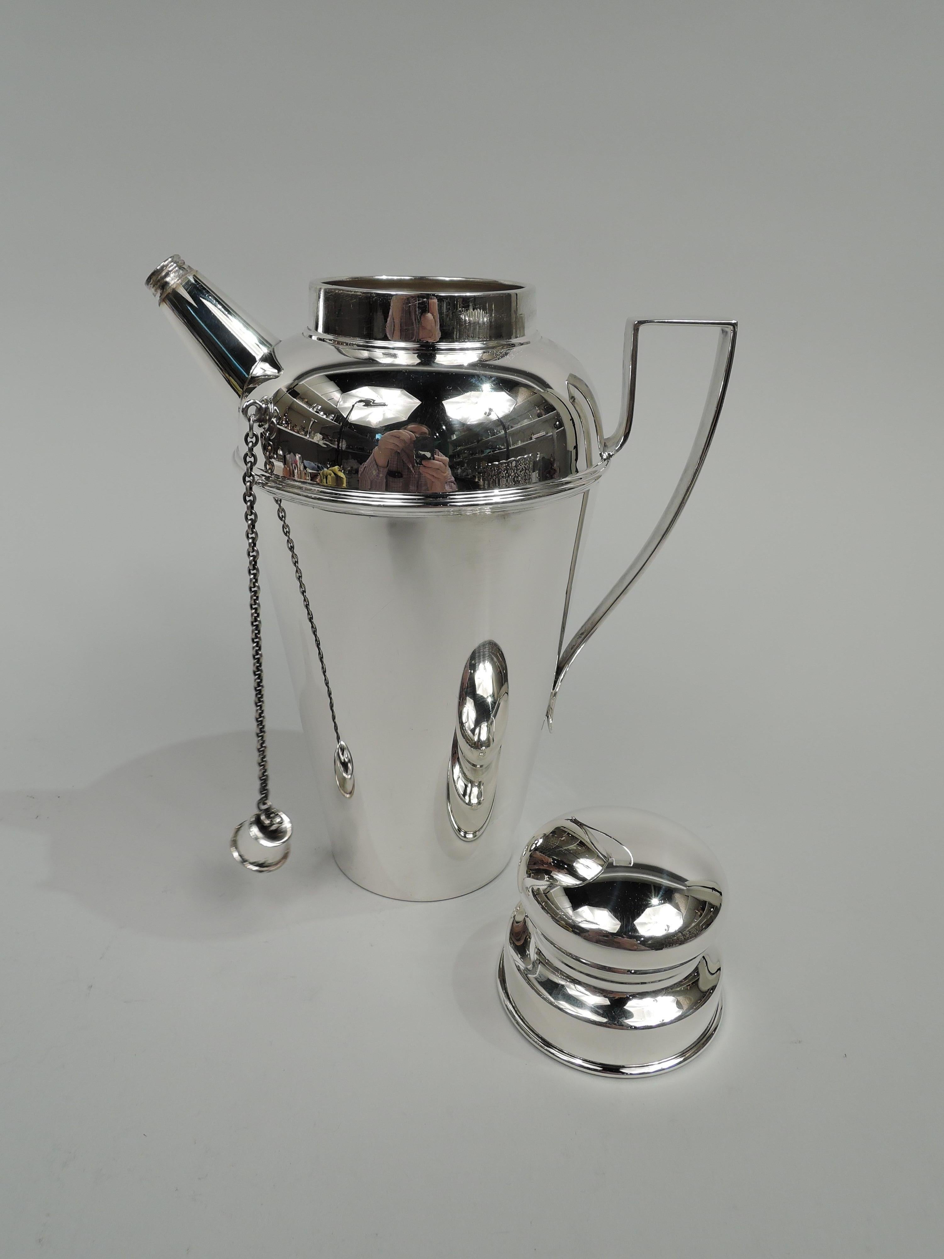 Antique American Art Deco Sterling Silver Cocktail Shaker 1