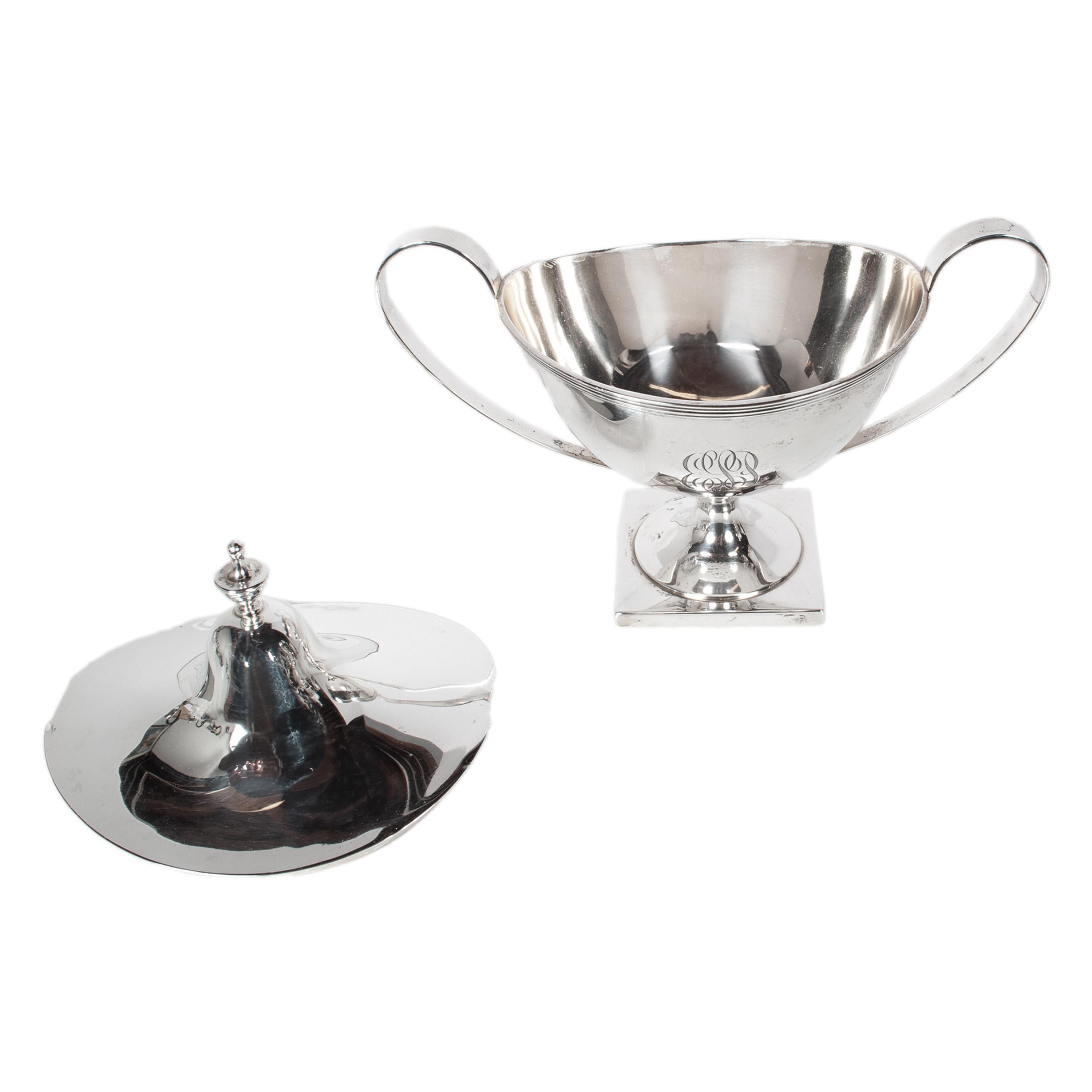 Antico servizio da tè e caffè in argento Sterling Art Deco americano Richard Dimes 1925 in vendita 9
