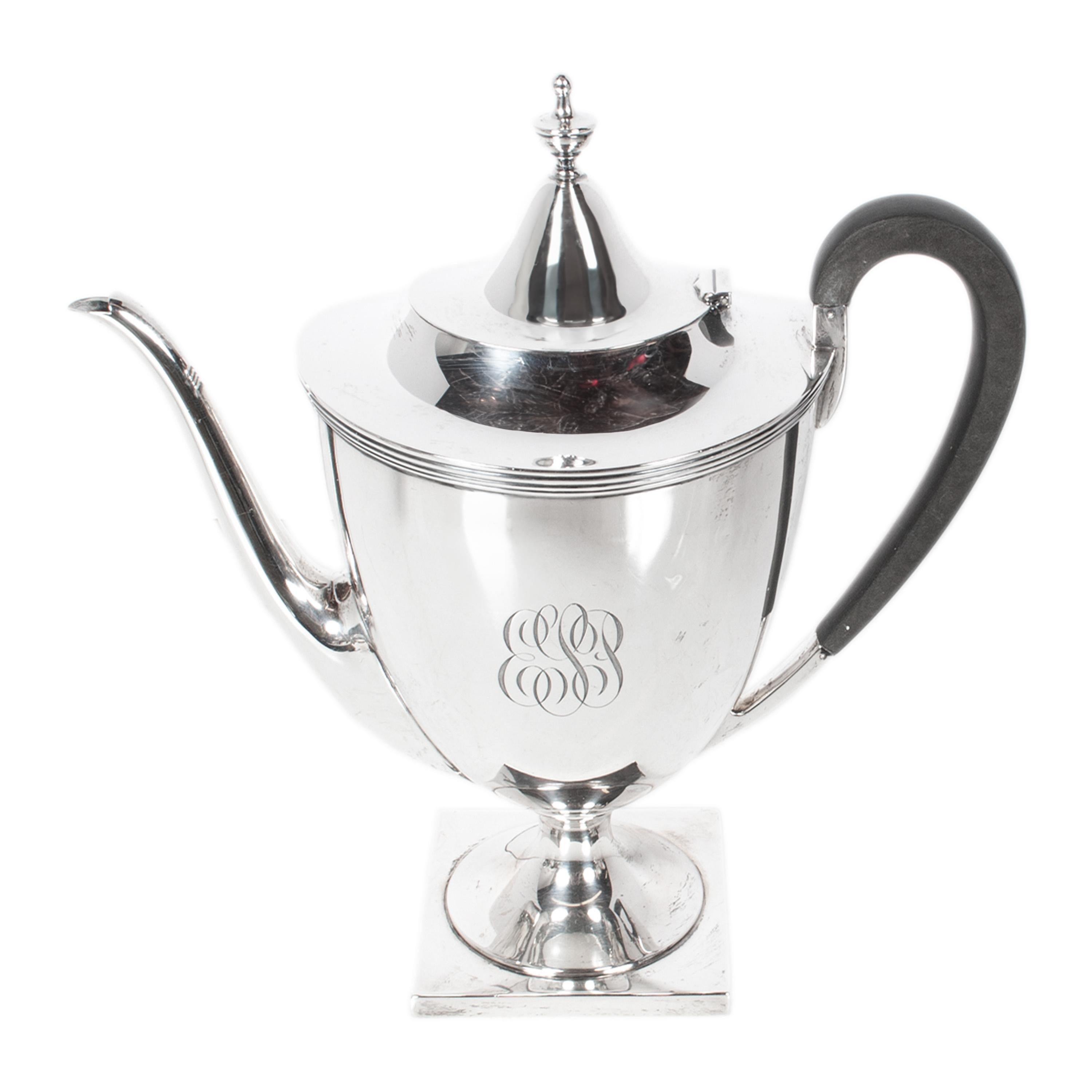 Americano Antico servizio da tè e caffè in argento Sterling Art Deco americano Richard Dimes 1925 in vendita